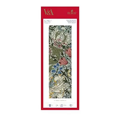 DMC Golden Lily Bookmark Kit by William Morris, Fabric, Various