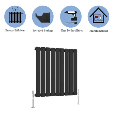 (Black, 600*612mm ?single)) Flat Panel Column Radiator