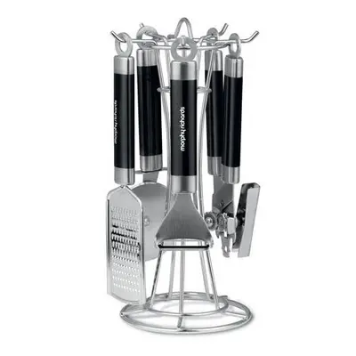 Morphy Richards Accents Gadget Set, Stainless Steel, Black, 4-Piece