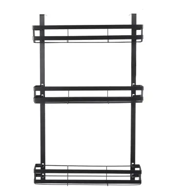 (Black) Kitchen Refrigerator Storage Rack Refrigerator Side Hanger Rack Holder Shelf Guardrail