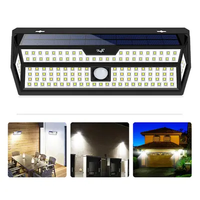 132 LED Solar Wall Light Side Motion Sensor IP65 Outdoor Yard Garden LED Lamp