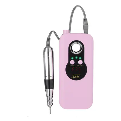 (Pink) 35000RPM Electric Nail Drill Machine Portable Rechargeable Manicure Pedicure Machine