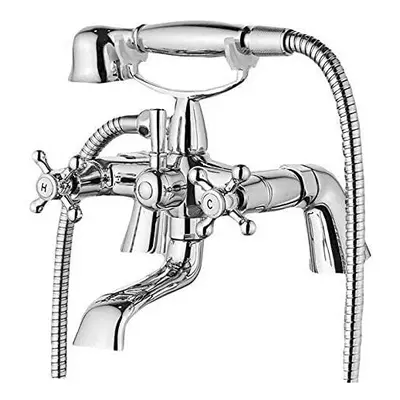 Victorian Traditional Bath Bathtub Mixer Tap with Shower Dual Lever Bathtub Taps Mixer Shower Ha