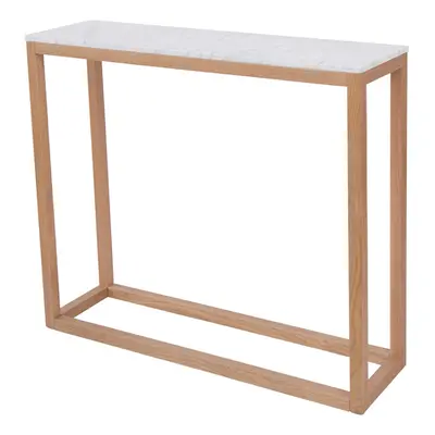 HARLOW CONSOLE TABLE OAK / WHITE MARBLE TOP