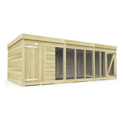 12ft x 6ft Dog Kennel & Run Treated Timber Fast & Free Day Delivery