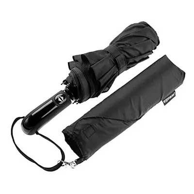 Ergonauts Windproof Vented Double Canopy Travel Umbrella with Teflon Coating - Portable Compact 