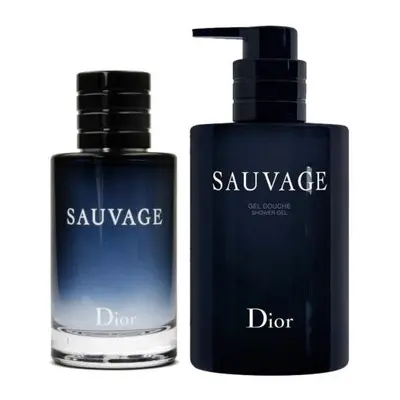 Sauvage Pcs Set: 3.4 Eau De Toilette Spray + 8.4 Shower Gel (Hard)