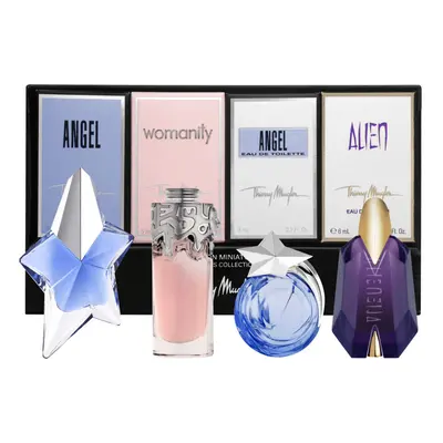 Thierry Mugler Pcs Set For Women: Angel 0.17 Oz Edp + Womanity 0.17 Oz Edp + Angel 0.1 Oz Edt + 