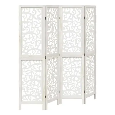 (40 x cm/ piece) vidaXL Room Divider Privacy Screen Room Partition White Solid Wood Paulownia