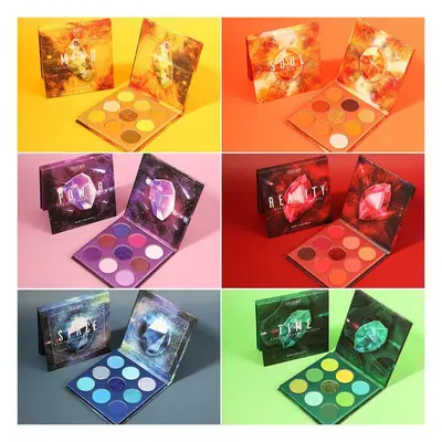 (as the picture, 6Pcs) Docolor Eye Shadow Palette Color Eye Shadow Matte Shimmer Glitter Pigment