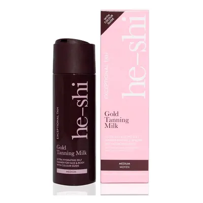 Gold Tanning Milk 200ml - Lightweight Fake Tan Milk with Glycerine & Hyaluronic Acid for Silky H