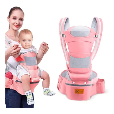 (Pink) Baby Carriers,Baby carrier newborns with hip seat 3in1 baby carrier ergonomic breathable 