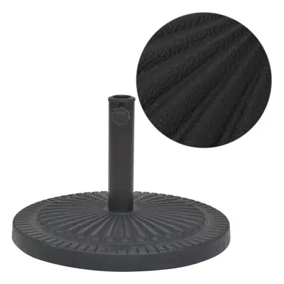 vidaXL Parasol Base Resin Round Black 14kg Outdoor Patio Umbrella Holder Stand