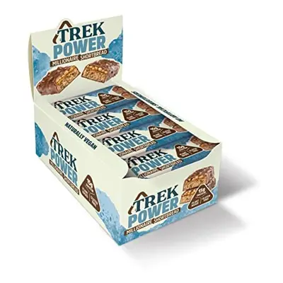 TREK Protein Power Bar Millionaire Shortbread - Plant Based - Gluten Free - Vegan Snack - 55g x 