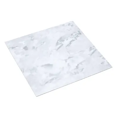 24 Pack Square Self Adhesive Stone Effect Floor Tiles - White