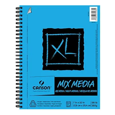 Canson Spiral Multi-Media Paper Pad x 10-inch, Sheets, Heavyweight, 0, 7" x 10"