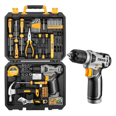 Tool Kits: DEKO Drill Bit Set with Cordless Drill, Tool Kit Set Box, DIY Hand Tools for Men and 