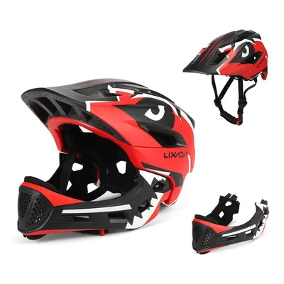 (red) Lixada Kids Detachable Full Face Helmet Children Sports Safety Helmet For Roller Skating