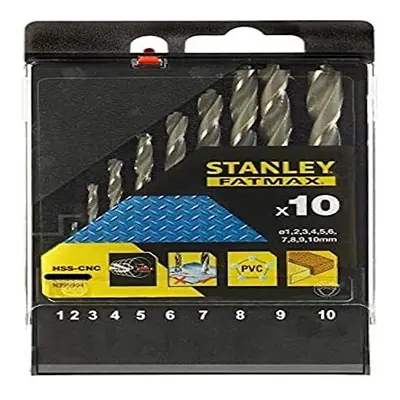 Fatmax STA56043-QZ Piece High Speed Steel Metal Drill Bit Set, Includes 1mm, 2mm, 3mm, 4mm, 5mm,