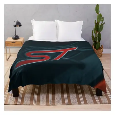 Fleece Throw Blanket Ford Focus ST logo for Sofa Couch Kids x Inches