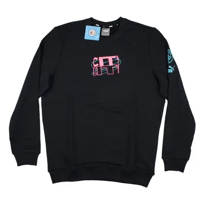 (XL) Man City FtblCore Graphic Crew Sweat (Navy)