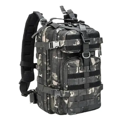 (Black Multicam) Men Army Military Tactical Backpack 1000D Polyester 30L 3P Softback Outdoor Wat