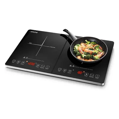 AMZCHEF Induction Hob | 2800W Double Induction Cooker - 3-hour Timer