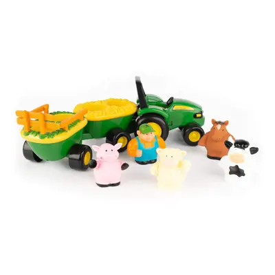 John Deere Animal Sounds Hayride Musical Tractor Toddler Toys- Includes Farmer Figure Tractor an