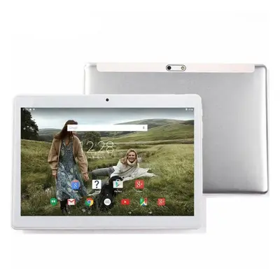 (Add Case, Silver) Tablet PC 10.1 Inch Android Octa Core 4GB/64GB Tablet 3G LTE Phone Call GPS 1