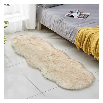 (banana mania, 60x180cm) Irregular Long Soft White Faux Sheepskin Fur Area Rugs Kids Livingroom 