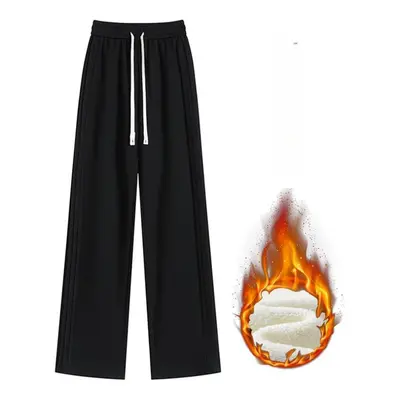 (as the picture, 4XL) Dimanaf Autumn Long Pants Sweatpants Cotton Women Harem Elastic Solid Wint