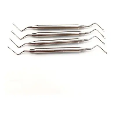 (4 pieces Mixed) Saw Tooth Tip Dental Tooth Cleaning Excavator Spoon Oral Care Restorative Cavit