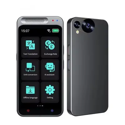 (black) Z6 Translator Machine Languages Intelligent Translate Real-time Voice Recording Text Tra