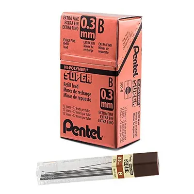 Pentel 0.3 mm B Refill Lead (Pack of Tubes, Leads per Tube)