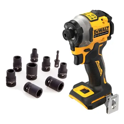 Dewalt DCF850N 18v XR Brushless Compact Impact Driver Bare + 9pc Socket Wrench