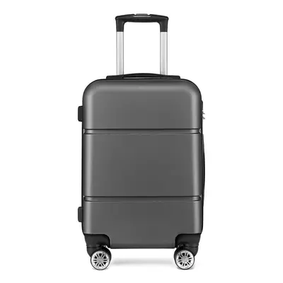 (Grey) Inch Hard Shell ABS Cabin Suitcase Wheels Hand Luggage