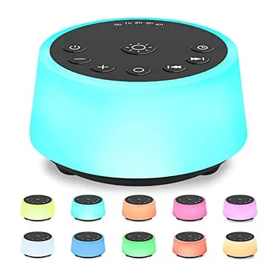 Color Noise Sound Machines with Colors Night Light Soothing Sounds Sleep White Noise Machine Vol