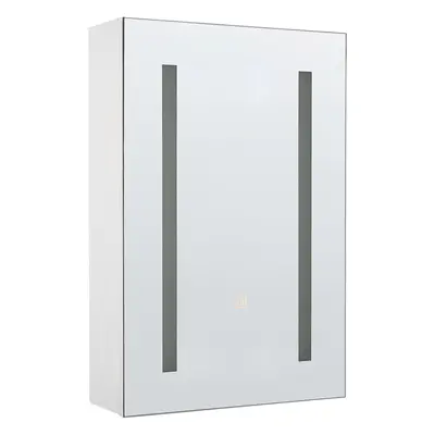 Bathroom Wall Mounted Mirror Cabinet LED CAMERON cm cm White