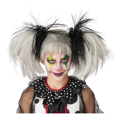 Black Glow in The Dark Punk Pigtails Halloween Wig