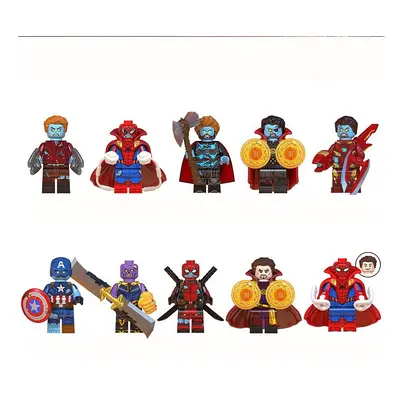 (Multicolor) 10pcs Lego Assembled Toys For Children Marvel Heroes Zombie Thor Thanos Minifigures