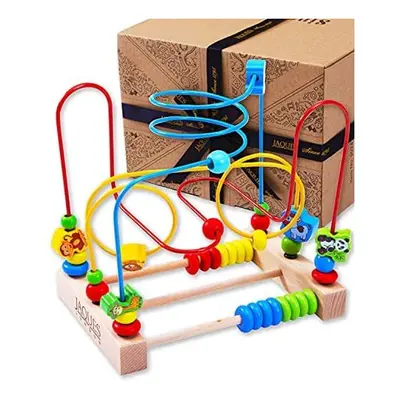 Jaques of London Wooden Toys Bead Maze | Early Development and Activity Cube | Educational Toddl