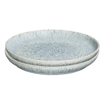 - Halo Speckle Medium Plates Set of - Grey, Neutral Patterned Coupe Dishwasher Microwave Safe Cr