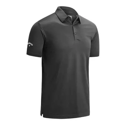 (Asphalt) Callaway Golf Mens Swingtech Solid Stretch Golf Polo Shirt