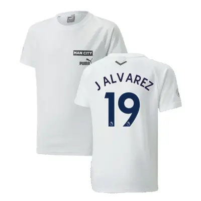 (SB) Man City Casuals Tee (White) - Kids (J ALVAREZ 19)