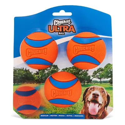 Chuckit Ultra Ball, Durable High Bounce Rubber Dog Ball, Launcher Compatible, Pack, Medium