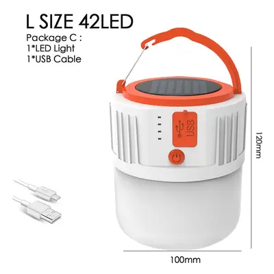 (package C) LED Solar Charging Light Energy-saving USB 42Lamp Bead Bulb Night Market Lamp Mobile