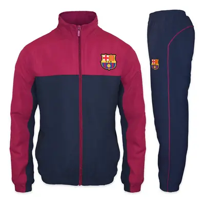 (Navy Blue, Years) FC Barcelona Official Football Gift Boys Jacket & Pants Tracksuit Set