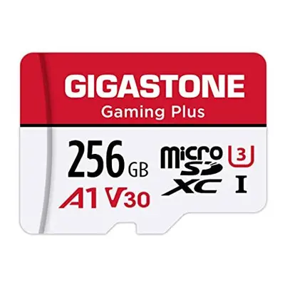 Gigastone 256GB Micro SD Card with SD Adpater + Mini-case, Gaming Plus, Nintendo-Switch Compatib