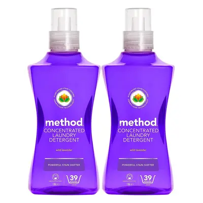 Method Laundry Detergent Concentrated Wild Lavender, x Washes (Pack of 2)