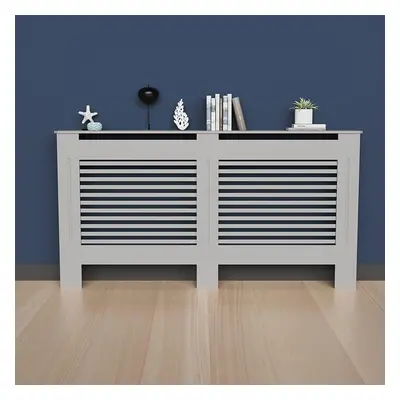 (Horizontal-L H92XW152XD19cm, Grey) Modern Radiator Cover Furniture Cabinet Shelf